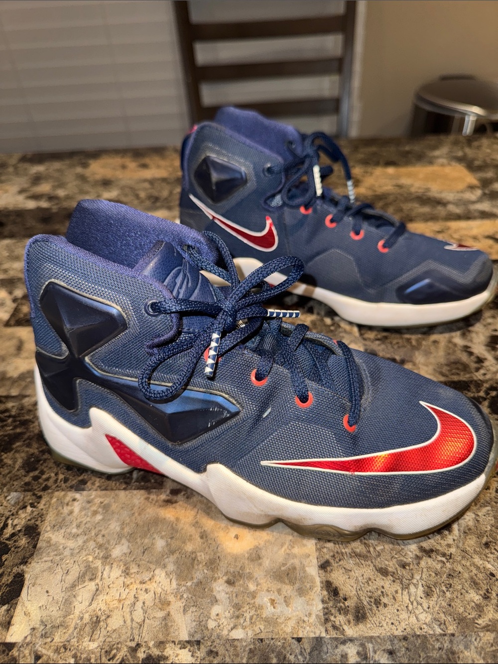 Nike LeBron 13 "USA" basketball shoes - 4 youth - red, white & blue